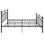 Estructura de cama de metal negra 140x200 cm de vidaXL, Camas y somieres - Ref: Foro24-324976, Precio: 128,08 €, Descuento: %