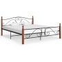 Black metal bed frame 180x200 cm by vidaXL, Beds and slatted bases - Ref: Foro24-324937, Price: 227,77 €, Discount: %