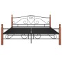 Black metal bed frame 180x200 cm by vidaXL, Beds and slatted bases - Ref: Foro24-324937, Price: 227,77 €, Discount: %