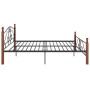 Black metal bed frame 180x200 cm by vidaXL, Beds and slatted bases - Ref: Foro24-324937, Price: 227,77 €, Discount: %