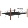 Black metal bed frame 180x200 cm by vidaXL, Beds and slatted bases - Ref: Foro24-324937, Price: 227,77 €, Discount: %