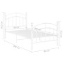 Bettgestell aus weißem Metall, 90 x 200 cm von vidaXL, Betten und Lattenroste - Ref: Foro24-324968, Preis: 106,46 €, Rabatt: %