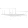 Estructura de cama de metal blanca 160x200 cm de vidaXL, Camas y somieres - Ref: Foro24-325043, Precio: 121,47 €, Descuento: %