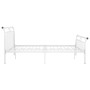 Estructura de cama de metal blanca 160x200 cm de vidaXL, Camas y somieres - Ref: Foro24-325043, Precio: 121,47 €, Descuento: %