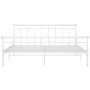 Estructura de cama de metal blanca 160x200 cm de vidaXL, Camas y somieres - Ref: Foro24-325043, Precio: 121,47 €, Descuento: %