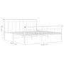 Estructura de cama de metal blanca 160x200 cm de vidaXL, Camas y somieres - Ref: Foro24-325043, Precio: 121,47 €, Descuento: %