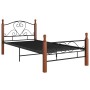 Estructura de cama de metal negro 100x200 cm de vidaXL, Camas y somieres - Ref: Foro24-324933, Precio: 161,99 €, Descuento: %