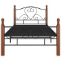 Estructura de cama de metal negro 100x200 cm de vidaXL, Camas y somieres - Ref: Foro24-324933, Precio: 161,99 €, Descuento: %