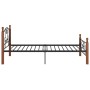 Estructura de cama de metal negro 100x200 cm de vidaXL, Camas y somieres - Ref: Foro24-324933, Precio: 161,99 €, Descuento: %