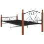 Estructura de cama de metal negro 100x200 cm de vidaXL, Camas y somieres - Ref: Foro24-324933, Precio: 161,99 €, Descuento: %