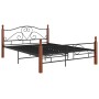 Estructura de cama de metal negro 160x200 cm de vidaXL, Camas y somieres - Ref: Foro24-324936, Precio: 199,48 €, Descuento: %