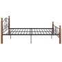 Estructura de cama de metal negro 160x200 cm de vidaXL, Camas y somieres - Ref: Foro24-324936, Precio: 199,48 €, Descuento: %