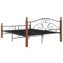 Estructura de cama de metal negro 160x200 cm de vidaXL, Camas y somieres - Ref: Foro24-324936, Precio: 199,48 €, Descuento: %