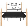 Black metal bed frame 90x200 cm by vidaXL, Beds and slatted bases - Ref: Foro24-324939, Price: 91,62 €, Discount: %