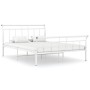 Estructura de cama de metal blanco 140x200 cm de vidaXL, Camas y somieres - Ref: Foro24-325040, Precio: 107,16 €, Descuento: %