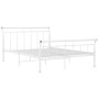 Estructura de cama de metal blanco 140x200 cm de vidaXL, Camas y somieres - Ref: Foro24-325040, Precio: 107,16 €, Descuento: %