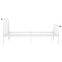 Estructura de cama de metal blanco 140x200 cm de vidaXL, Camas y somieres - Ref: Foro24-325040, Precio: 107,16 €, Descuento: %