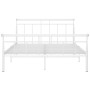 Bettgestell aus weißem Metall, 140 x 200 cm von vidaXL, Betten und Lattenroste - Ref: Foro24-325040, Preis: 107,16 €, Rabatt: %