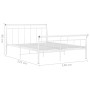 Bettgestell aus weißem Metall, 140 x 200 cm von vidaXL, Betten und Lattenroste - Ref: Foro24-325040, Preis: 107,16 €, Rabatt: %