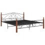 Estructura de cama de metal negro 200x200 cm de vidaXL, Camas y somieres - Ref: Foro24-324938, Precio: 156,70 €, Descuento: %