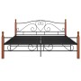 Estructura de cama de metal negro 200x200 cm de vidaXL, Camas y somieres - Ref: Foro24-324938, Precio: 156,70 €, Descuento: %