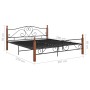 Estructura de cama de metal negro 200x200 cm de vidaXL, Camas y somieres - Ref: Foro24-324938, Precio: 156,70 €, Descuento: %