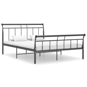 Estructura de cama de metal negro 140x200 cm de vidaXL, Camas y somieres - Ref: Foro24-325039, Precio: 122,22 €, Descuento: %