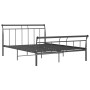 Estructura de cama de metal negro 140x200 cm de vidaXL, Camas y somieres - Ref: Foro24-325039, Precio: 113,29 €, Descuento: %