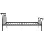 Estructura de cama de metal negro 140x200 cm de vidaXL, Camas y somieres - Ref: Foro24-325039, Precio: 113,29 €, Descuento: %