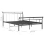 Estructura de cama de metal negro 140x200 cm de vidaXL, Camas y somieres - Ref: Foro24-325039, Precio: 113,29 €, Descuento: %