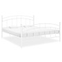 Estructura de cama de metal blanco 140x200 cm de vidaXL, Camas y somieres - Ref: Foro24-324977, Precio: 128,84 €, Descuento: %