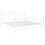 Estructura de cama de metal blanco 140x200 cm de vidaXL, Camas y somieres - Ref: Foro24-324977, Precio: 130,99 €, Descuento: %