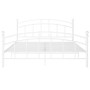 Estructura de cama de metal blanco 140x200 cm de vidaXL, Camas y somieres - Ref: Foro24-324977, Precio: 130,99 €, Descuento: %