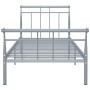 Estructura de cama de metal gris 90x200 cm de vidaXL, Camas y somieres - Ref: Foro24-325032, Precio: 89,83 €, Descuento: %