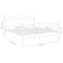 White metal bed frame 140x200 cm by vidaXL, Beds and slatted bases - Ref: Foro24-324977, Price: 130,99 €, Discount: %