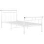 Estructura de cama de metal blanco 90x200 cm de vidaXL, Camas y somieres - Ref: Foro24-325031, Precio: 89,83 €, Descuento: %