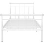 Estructura de cama de metal blanco 90x200 cm de vidaXL, Camas y somieres - Ref: Foro24-325031, Precio: 89,83 €, Descuento: %