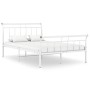 White metal bed frame 120x200 cm by vidaXL, Beds and slatted bases - Ref: Foro24-325037, Price: 98,87 €, Discount: %