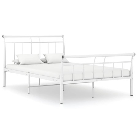 Bettgestell aus weißem Metall, 120 x 200 cm von vidaXL, Betten und Lattenroste - Ref: Foro24-325037, Preis: 98,99 €, Rabatt: %