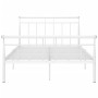 Bettgestell aus weißem Metall, 120 x 200 cm von vidaXL, Betten und Lattenroste - Ref: Foro24-325037, Preis: 98,99 €, Rabatt: %