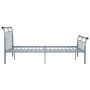 Gray metal bed frame 140x200 cm by vidaXL, Beds and slatted bases - Ref: Foro24-325041, Price: 113,47 €, Discount: %