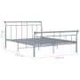 Gray metal bed frame 140x200 cm by vidaXL, Beds and slatted bases - Ref: Foro24-325041, Price: 113,47 €, Discount: %