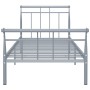 Gray metal bed frame 100x200 cm by vidaXL, Beds and slatted bases - Ref: Foro24-325035, Price: 98,99 €, Discount: %