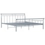 Gray metal bed frame 200x200 cm by vidaXL, Beds and slatted bases - Ref: Foro24-325050, Price: 123,75 €, Discount: %