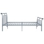 Gray metal bed frame 200x200 cm by vidaXL, Beds and slatted bases - Ref: Foro24-325050, Price: 123,75 €, Discount: %