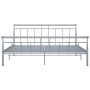 Gray metal bed frame 200x200 cm by vidaXL, Beds and slatted bases - Ref: Foro24-325050, Price: 123,75 €, Discount: %