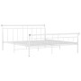 White metal bed frame 200x200 cm by vidaXL, Beds and slatted bases - Ref: Foro24-325049, Price: 124,99 €, Discount: %