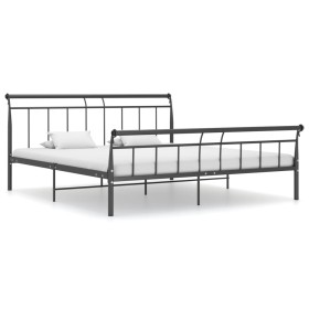 Black metal bed frame 180x200 cm by vidaXL, Beds and slatted bases - Ref: Foro24-325045, Price: 167,99 €, Discount: %