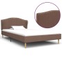 Estructura de cama de tela marrón 90x200 cm de vidaXL, Camas y somieres - Ref: Foro24-280652, Precio: 166,33 €, Descuento: %