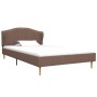 Estructura de cama de tela marrón 90x200 cm de vidaXL, Camas y somieres - Ref: Foro24-280652, Precio: 166,99 €, Descuento: %